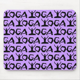 Yoga Silhouettes Tiled Mouse Pad