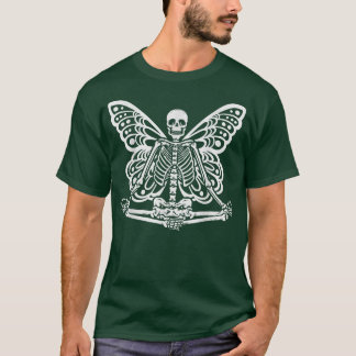Yoga Skeleton Butterfly Fairy Grunge Fairycore Aes T-Shirt