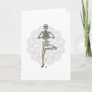 Yoga skeleton card