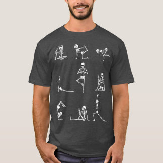 Yoga Skeleton Funny Yoga Positions Halloween Gift T-Shirt