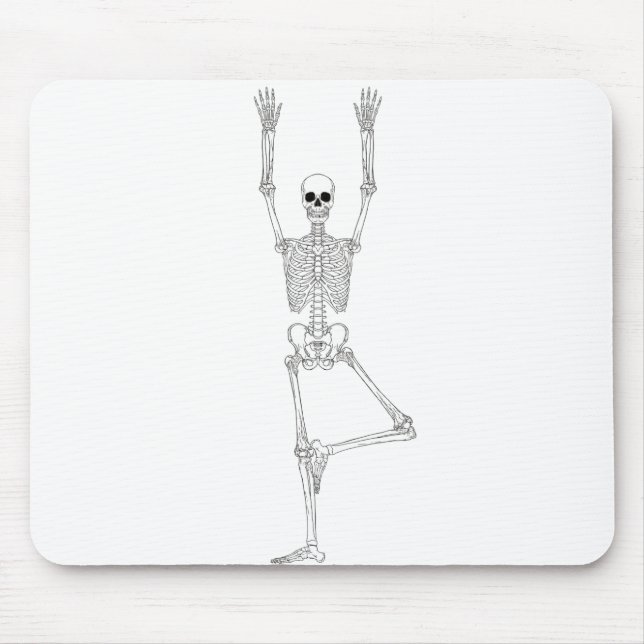 yoga skeleton mouse pad (Front)