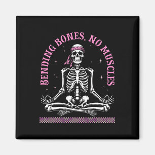 Yoga Skeletons Namaste Funny Meditation Halloween  Magnet