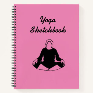 Yoga Sketchbook Pink Notebook