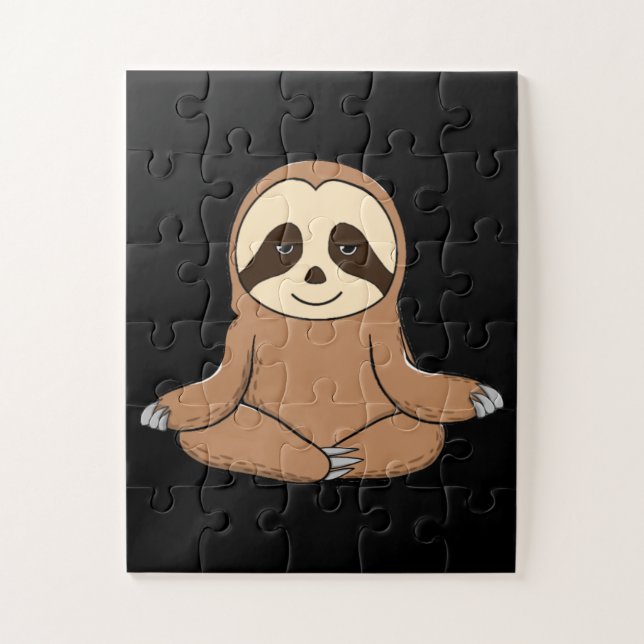 Yoga Sloth Funny Jig Saw Puzzle (Vertical)