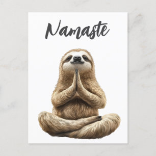 Yoga Sloth Namaste Postcard