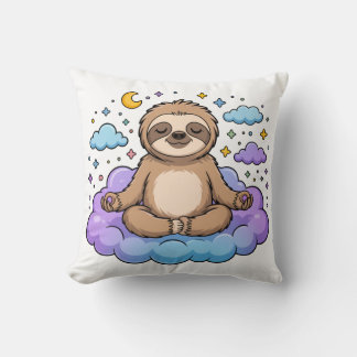 Yoga Sloth Poses Cushion