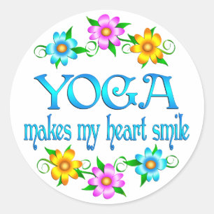 Yoga Smiles Classic Round Sticker