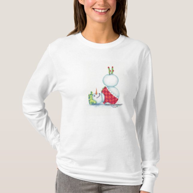 Yoga snowman christmas top (Front)