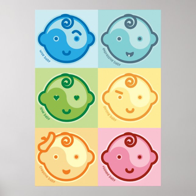 Yoga Speak Baby : All Baby Chakras Canvas Poster (Front)