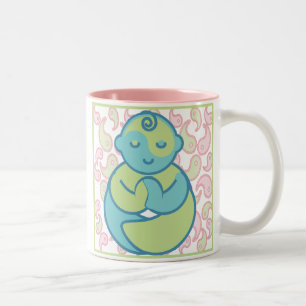 Yoga Speak Baby : Paisley Yoga Baby Two-Tone Coffee Mug