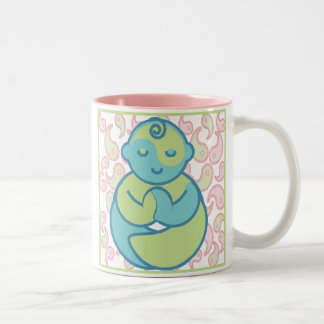 Yoga Speak Baby : Paisley Yoga Baby Two-Tone Coffee Mug