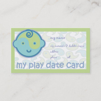Yoga Speak Baby : Play Date Card