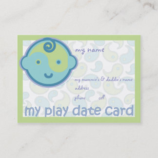 Yoga Speak Baby : Play Date Card