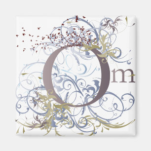 Yoga Speak : Swirling Om Design Magnet