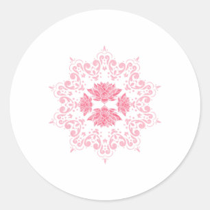 Yoga Spirituality Yogi Pilates Lotus Flower Mandal Classic Round Sticker