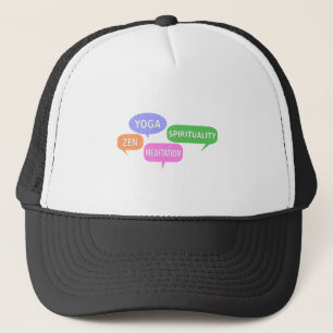 Yoga Spirituality Zen Meditation Speech Bubbles Trucker Hat