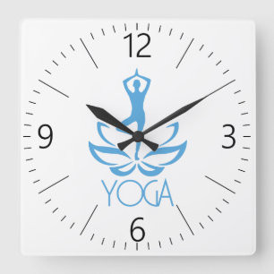 Yoga Square Wall Clock
