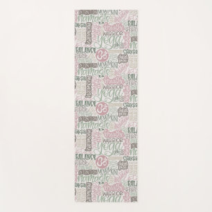 Yoga State of Mind-Hand-Lettered Yoga Word Collage Mat
