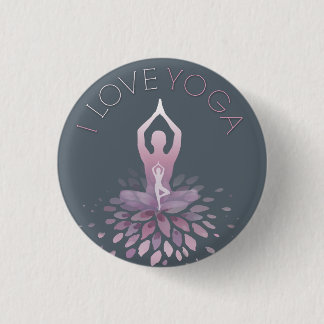 yoga statement 3 cm round badge