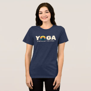 Yoga – Stretch Out the Stress Vintage Sunset Tri-Blend Shirt