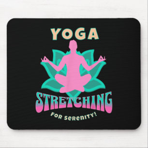 Yoga Stretching Serenity Calm Lotus Lance Energy Mouse Pad
