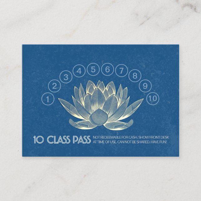 Yoga Studio Class Pass Loyalty Appointment Lotus (Front)