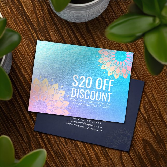 YOGA Studio Discount Coupon Loyalty Gold Mandala (Creator Uploaded)
