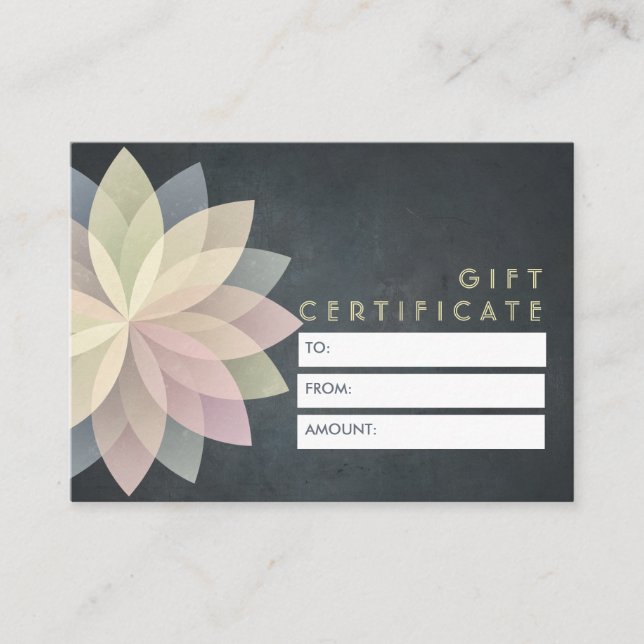 YOGA Studio Gift Certificate Colourful Mandala Sig (Front)