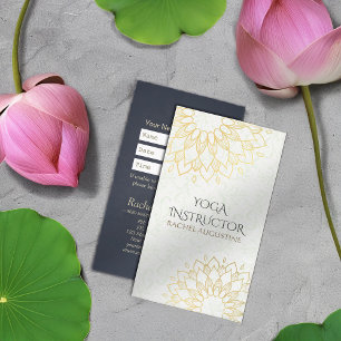 YOGA Studio Instructor Appointment Gold Mandala Card