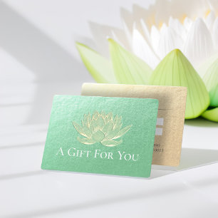 YOGA Studio Instructor Gift Certificate Gold Lotus