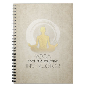 Yoga Studio Instructor Meditation Pose ZEN Symbol Notebook
