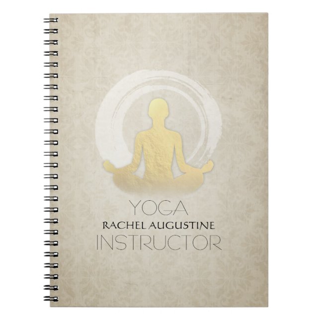 Yoga Studio Instructor Meditation Pose ZEN Symbol Notebook (Front)
