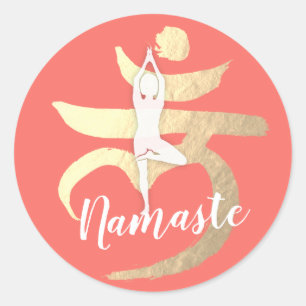 Yoga Studio Instructor Meditation Root Chakra Sign Classic Round Sticker