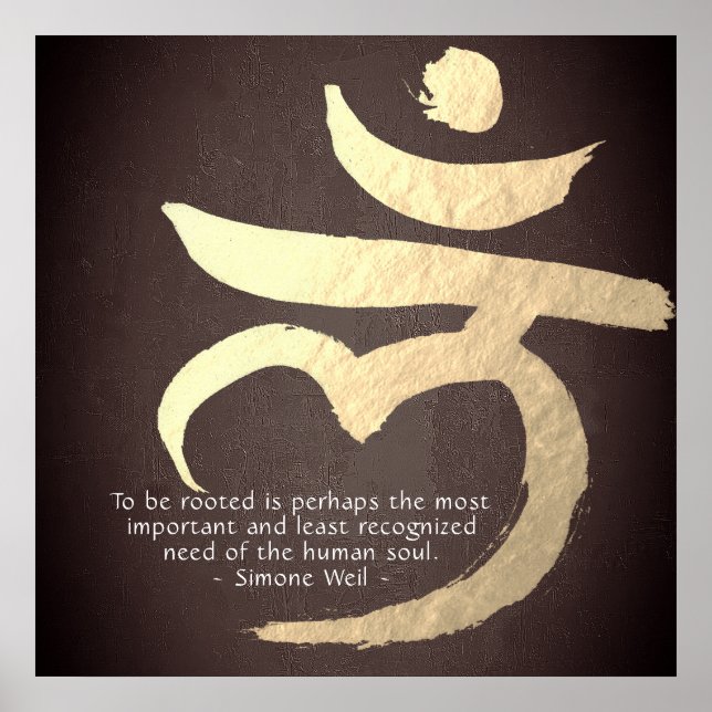 Yoga Studio Instructor Root Chakra Mantra LAM Sign (Front)