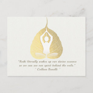 Yoga Studio Mediation Instructor Quotes Bodhi Leaf Postcard