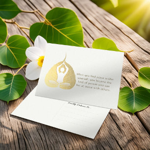 Yoga Studio Mediation Instructor Quotes Bodhi Leaf Postcard