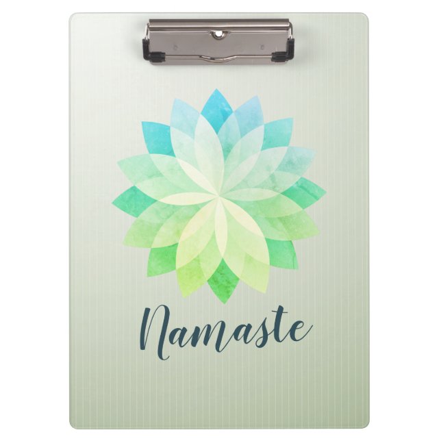 YOGA Studio Meditation Instructor Colourful Mandal Clipboard (Front)