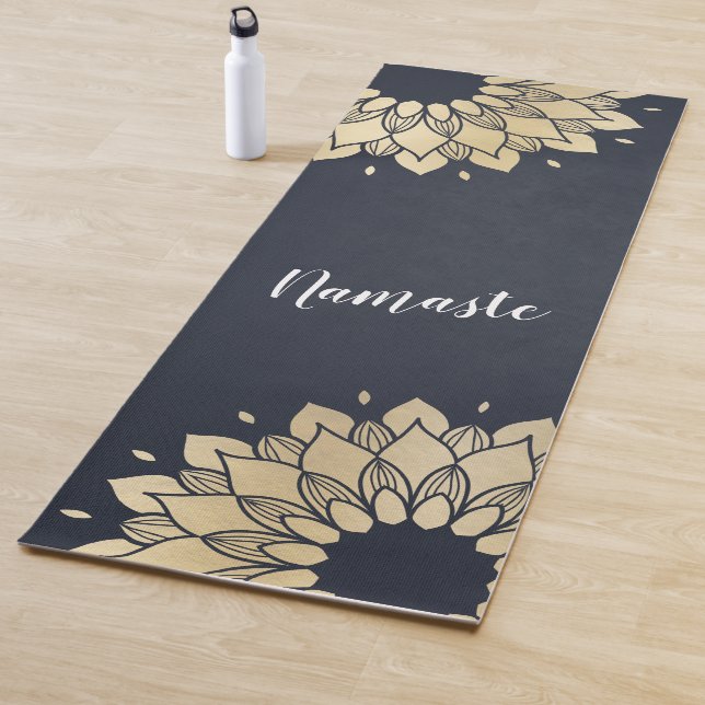 Yoga Studio Meditation Instructor Gold Mandala Mat (In Situ)