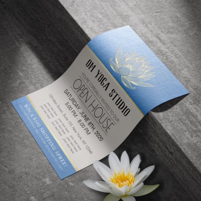 YOGA Studio Meditation Instructor Open House Lotus Flyer (Creator Uploaded)