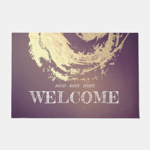 Yoga Studio Meditation Instructor Welcome ZEN Sign Doormat