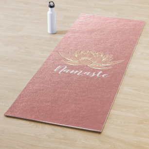 YOGA Studio Meditation Reiki Instructor Gold Lotus Mat