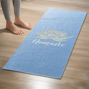 YOGA Studio Meditation Reiki Instructor Gold Lotus Yoga Mat