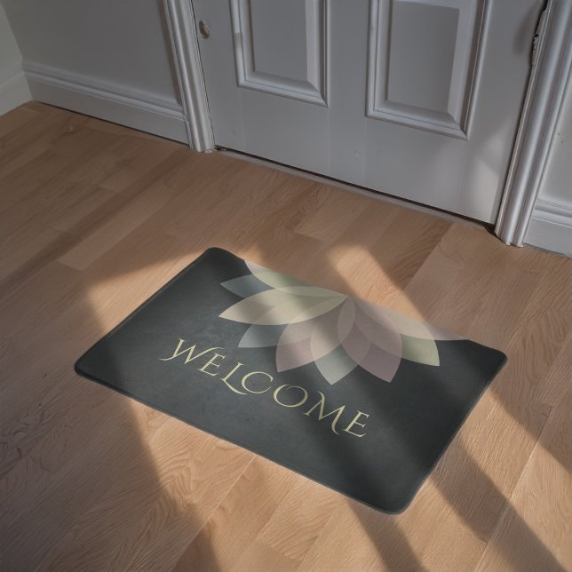YOGA Studio Welcome Doormat Colourful Lotus Mandal (Creator Uploaded)
