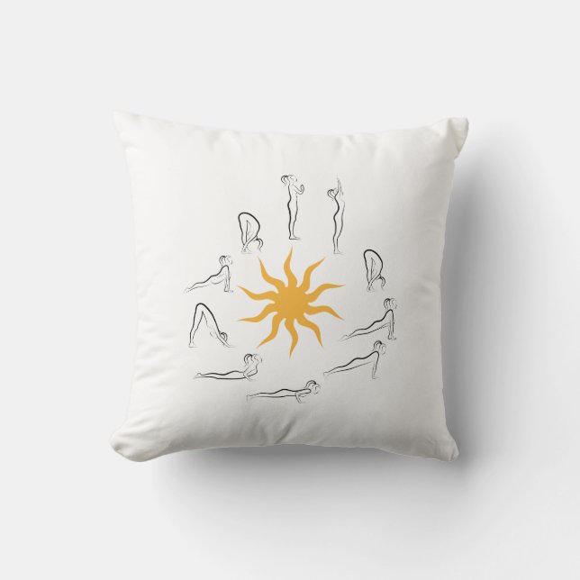 yoga sun salutation cushion (Front)