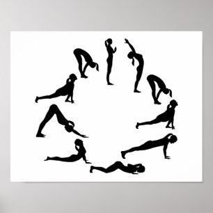 Yoga sun salute poster