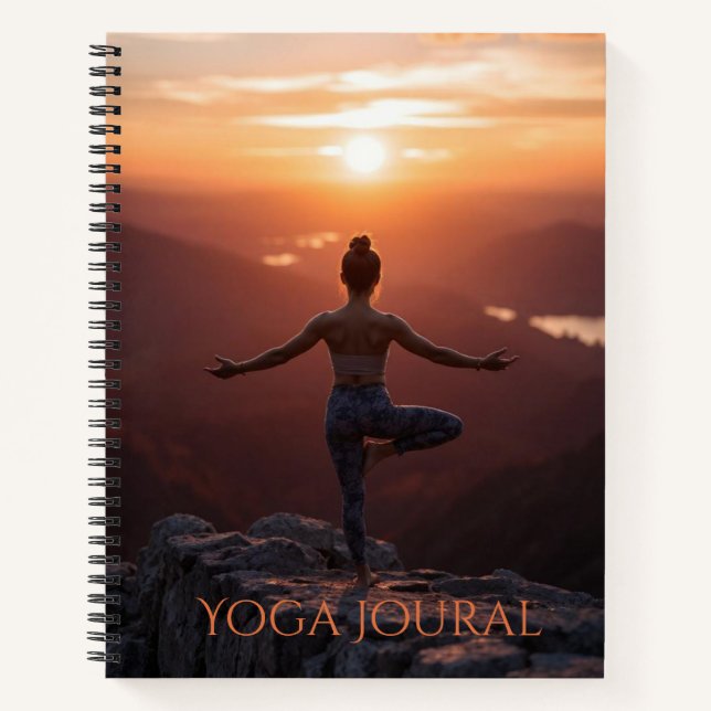 Yoga Sunrise Journal / Notebook (Front)