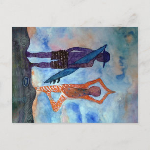 Yoga Surf Sunset Postcard