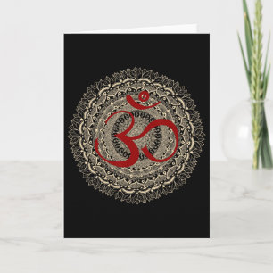 Yoga Symbols By Mona Om Yoga Ohm Hindu Meditation Card