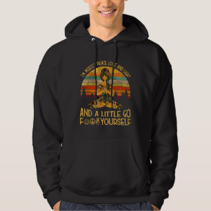 Yoga Tattoo Women I M Mostly Peace Love And Light Hoodie