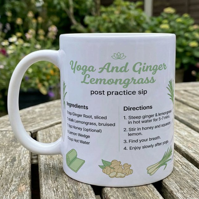 Yoga Tea Recipe Ginger Lemongrass Coffee Mug (Creator Uploaded)